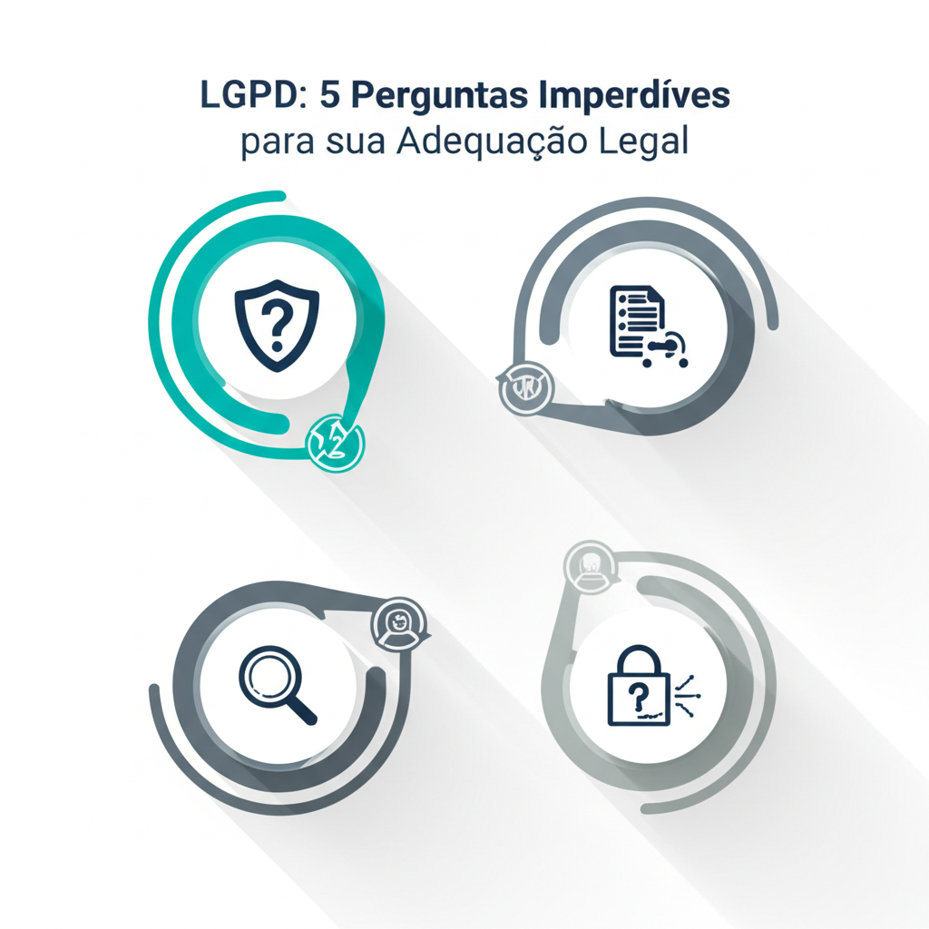 Generate a high-quality, relevant image prompt for an article about: LGPD: 5 Perguntas Imperdíveis