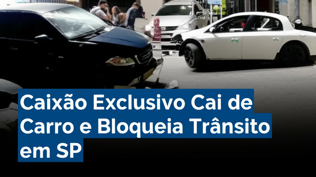 Generate a high-quality, relevant image prompt for an article about: Caixão Exclusivo Cai de Carro