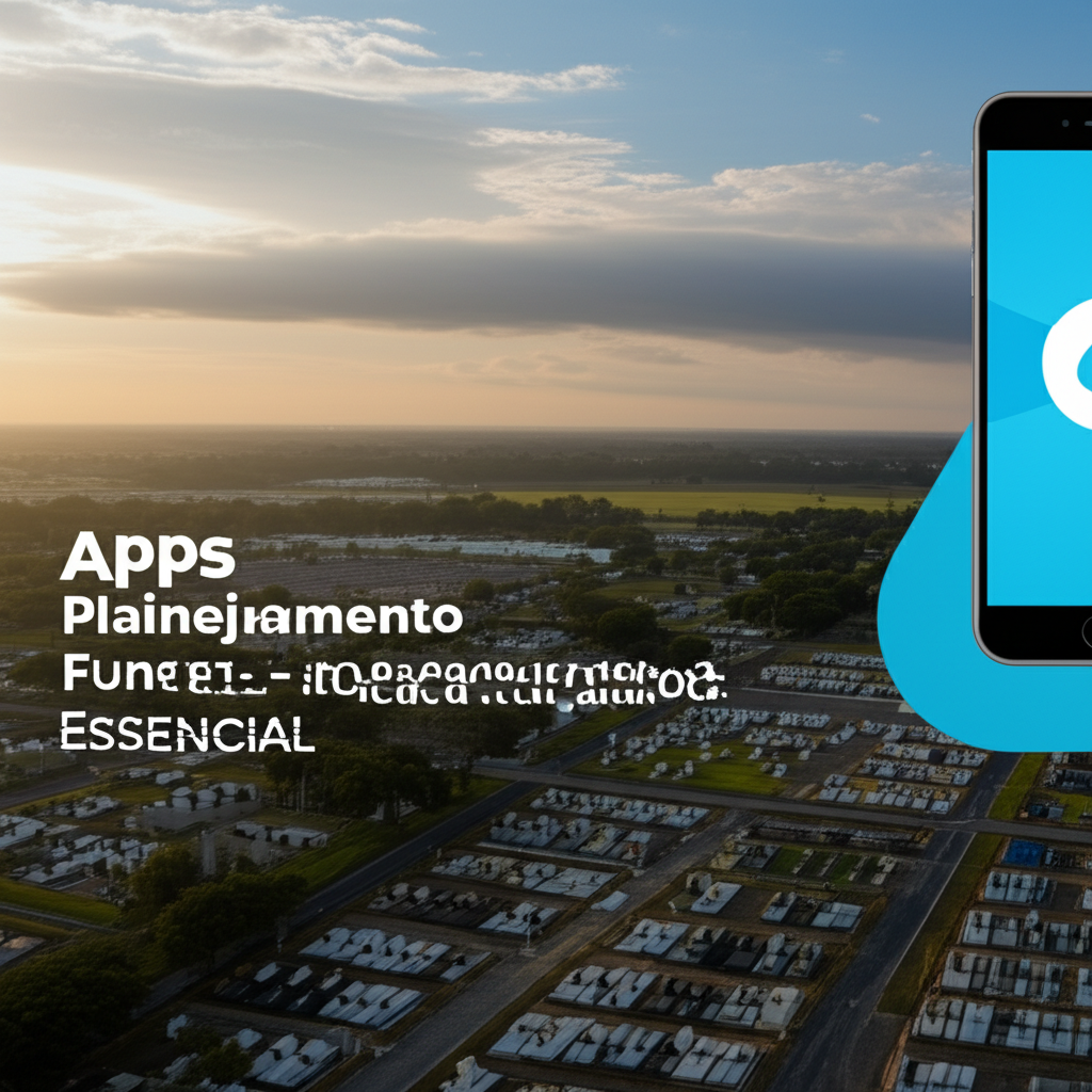 Generate a high-quality, relevant image prompt for an article about: Apps Planejamento Funerário: I